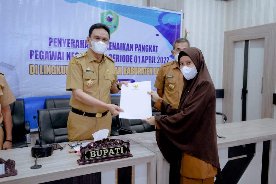 Bupati Barru Serahkan SK Kenaikan Pangkat 478 ASN