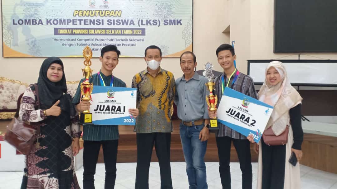 SMKN 4 Gowa Meraih Juara Lomba Graphic Design Technology