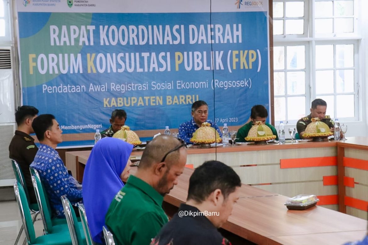 BPS Gelar Rapat Koordinasi FKP, Sekda Barru Tekankan Pentingnya Keakuratan Data Regsosek