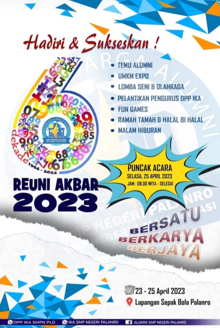 Alumni SMP Negeri 1 Palanro Bakal Gelar Reuni Akbar Sesudah Lebaran