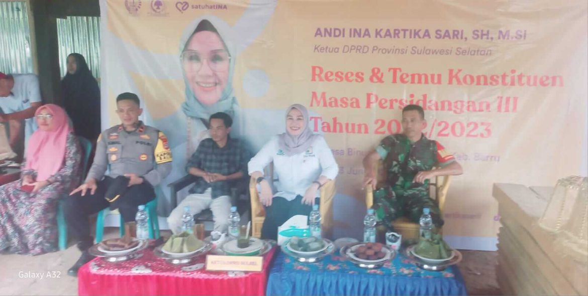 Reses di Dusun Binuang Warga Minta ke Andi Ina Pengerukan Sungai dan Perbaikan Jalan