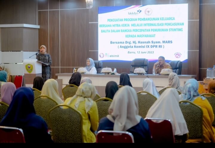 Ketua PKK Barru Hasnah Syam Bersama BKKBN Gelar Sosialisasi