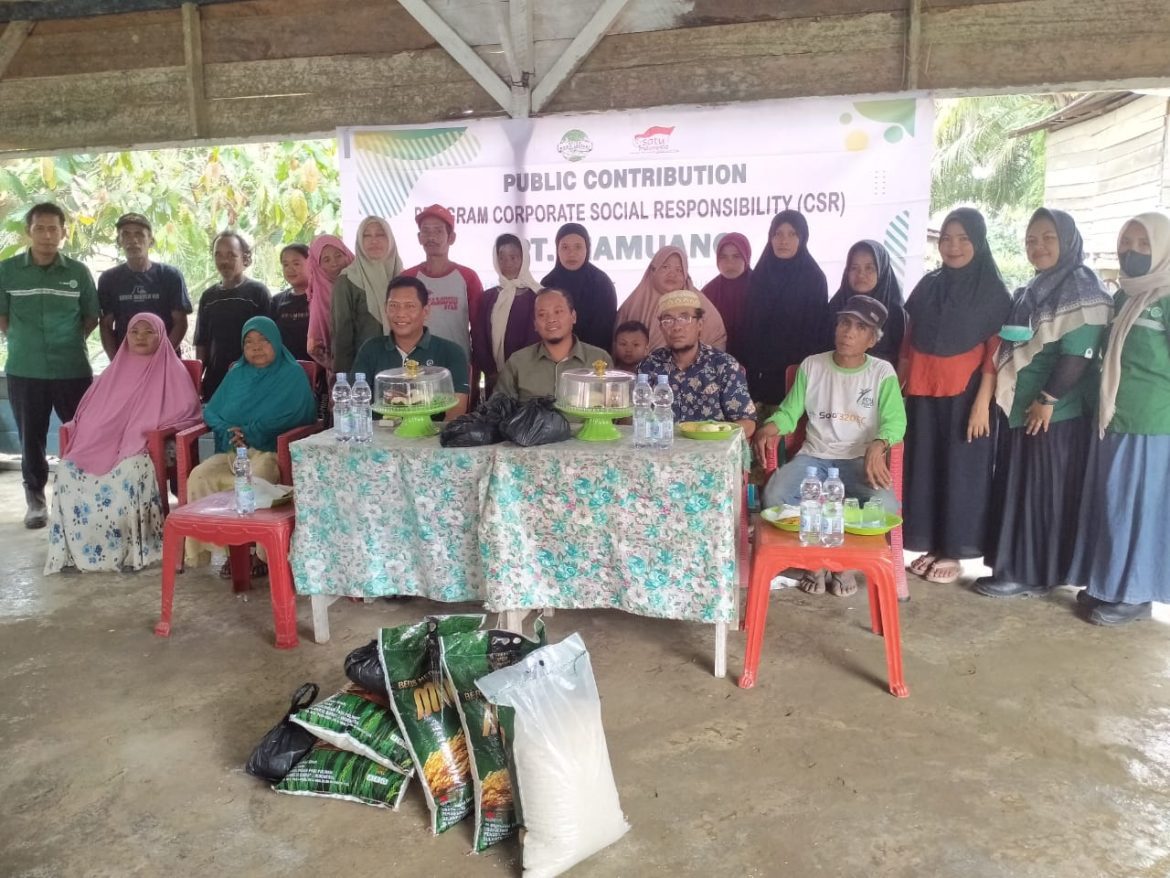 Rehab Bantaya Masyarakat Adat Kaili Tado di Kabuyu, PT Mamuang Berikan Bantuan Bahan Material