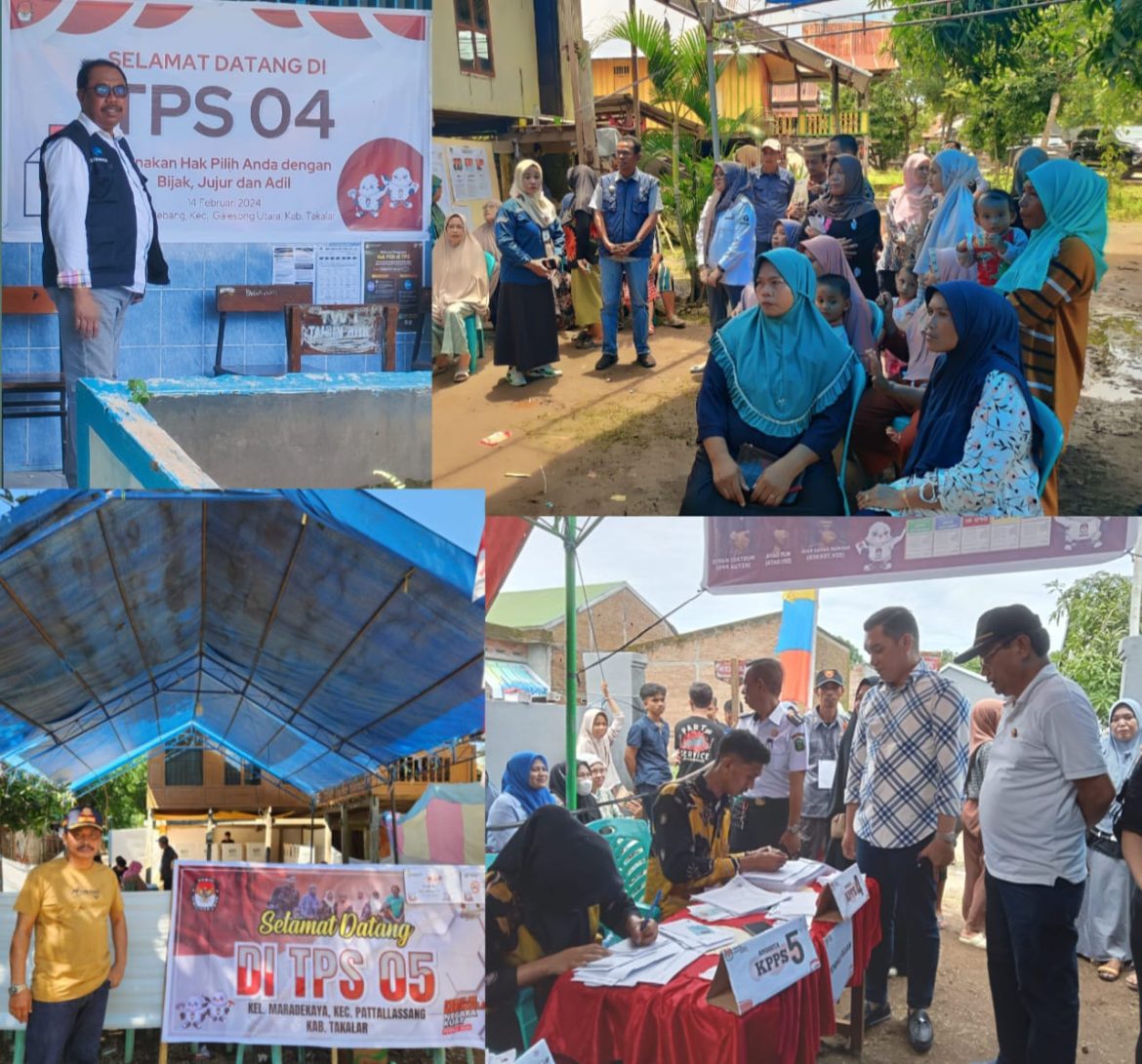 Pantau Jalannya Pemilu 2024, Pj. Bupati Takalar Kunjungi Beberapa TPS Di Takalar