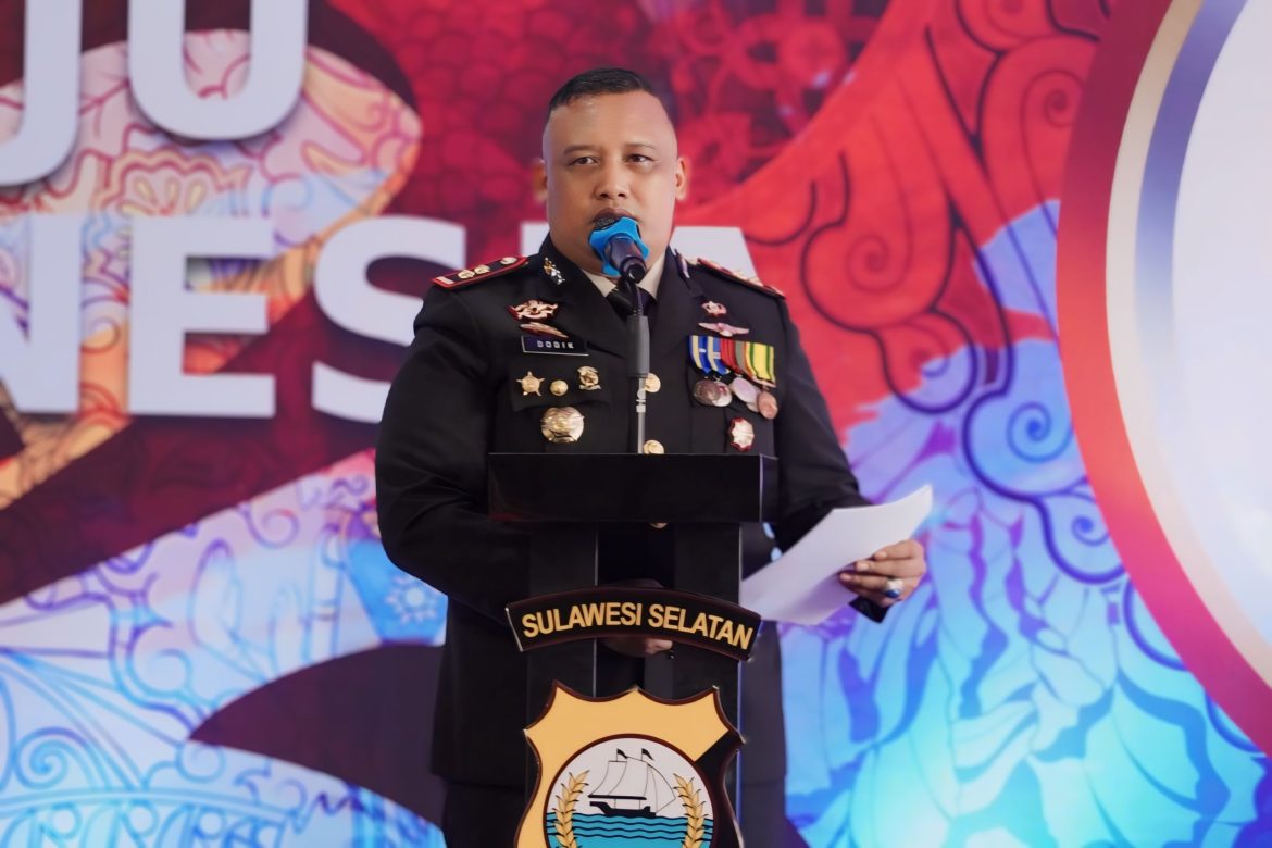 Kapolres Barru Jadi Irup Upacara Hut Bhayangkara Ke-78 di halaman Polres