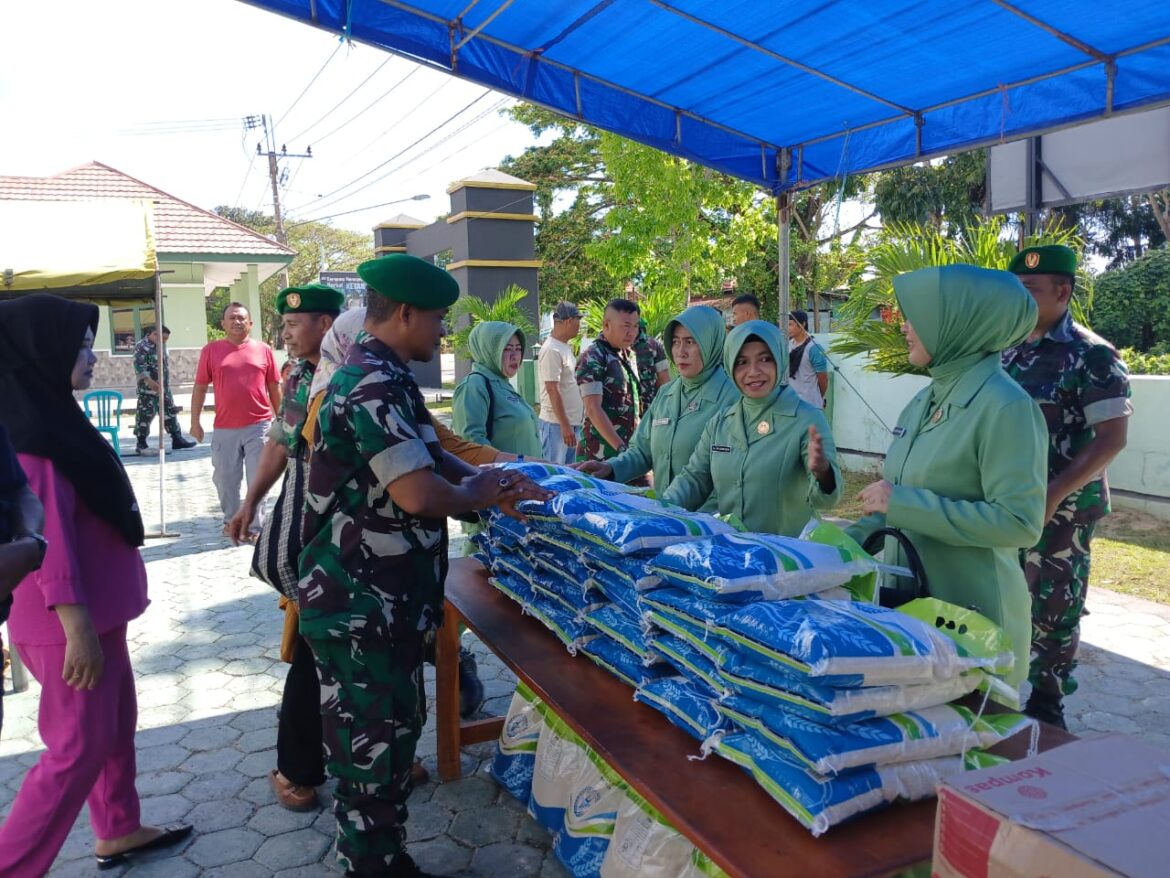Sambut HUT TNI yang ke 79, Kodim 1416/Muna Gelar Bazar Murah