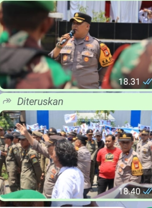 Ratusan Personel Amankan Penetapan Nomor Urut Paslon Calon Bupati dan Wakil Bupati Barru