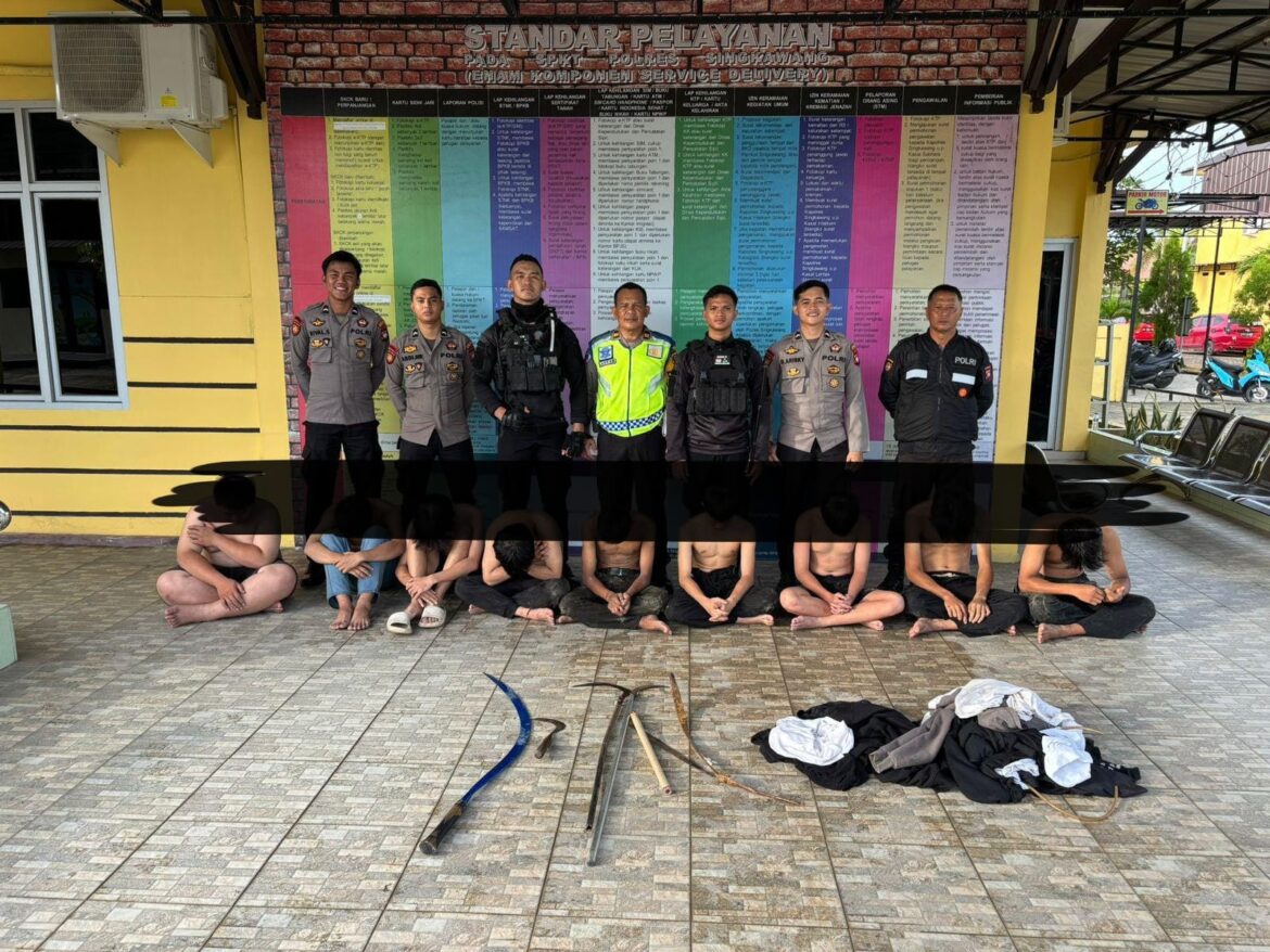Polres Singkawang Amankan Beberapa Orang Remaja yang Terlibat Tawuran