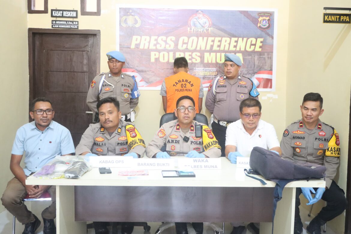 *Pengungkapan Kasus Narkotika di Pelabuhan Raha: Tersangka LS Diamankan dengan Barang Bukti 104,25 Gram Shabu*