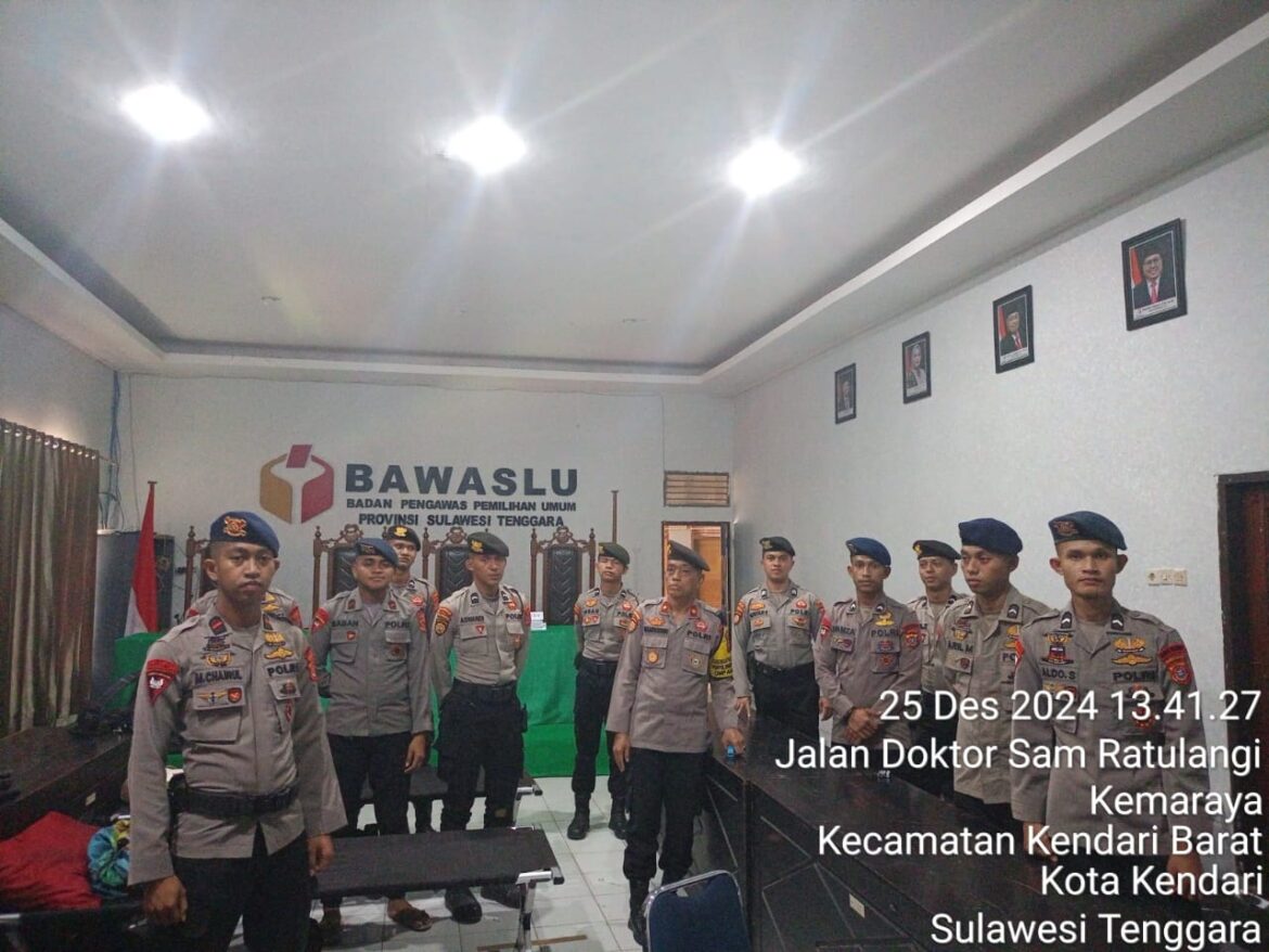 *Subsatgas PAM Pastikan Keamanan Kantor Penyelenggara Pilkada Aman di Hari Raya Natal*