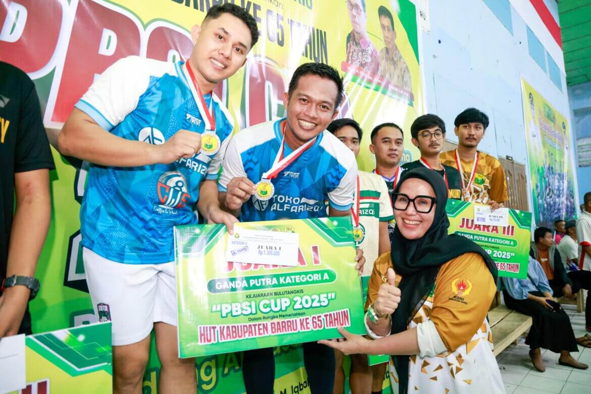 Bupati Barru Hadiri Penutupan PBSI CUP 2025, Wakil Bupati Resmi Tutup Kejuaraan