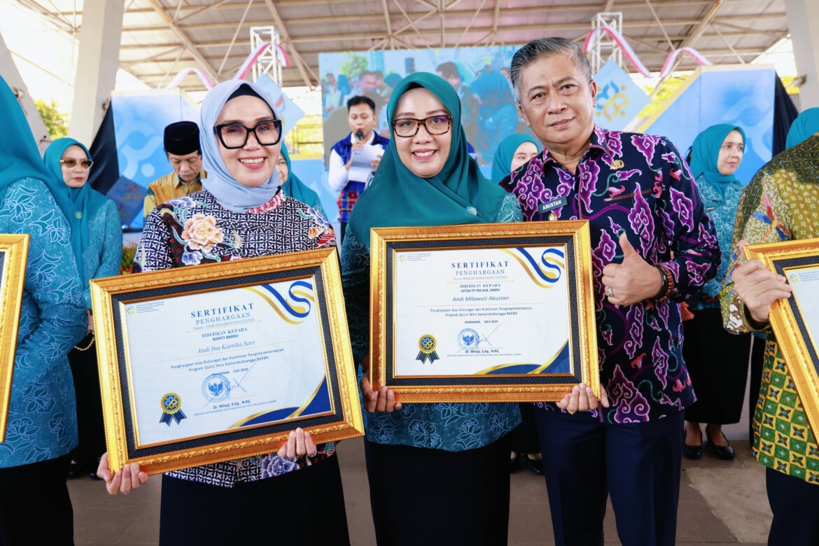 Barru Raih Penghargaan Nasional atas Keberhasilan Program Quick Wins di Harganas ke-32