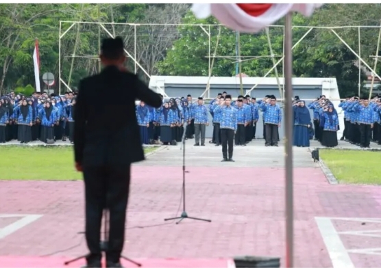 Khidmat! Upacara Peringatan HUT ke-80 Republik Indonesia di Kabupaten Barru Dipimpin Pj Sekda