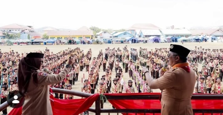 Bupati dan Wakil Bupati Barru Kunjungi Sejumlah Lokasi Perkemahan Pramuka