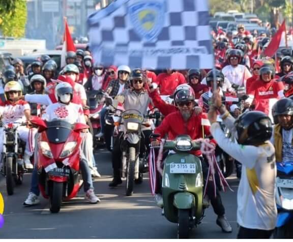 Ribuan Warga Bersatu dalam Konvoi Merah Putih, Bupati Barru Rayakan Kemerdekaan Bersama Masyarakat