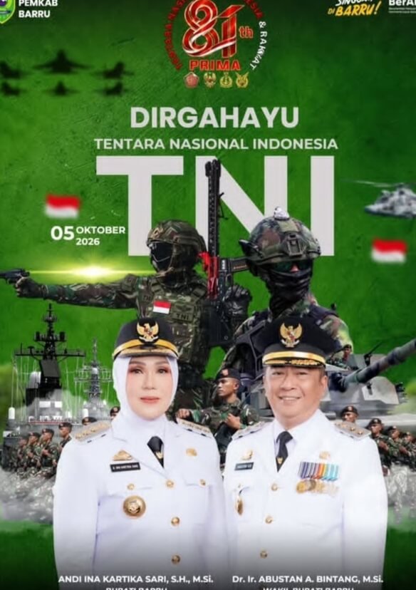 Pemkab Barru Ucapkan Dirgahayu TNI ke-81, Perkuat Sinergi Jaga Persatuan dan Kedaulatan Bangsa